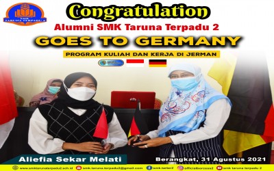 Congratulations Alumni SMK Taruna Terpadu 2 Goes to Germany