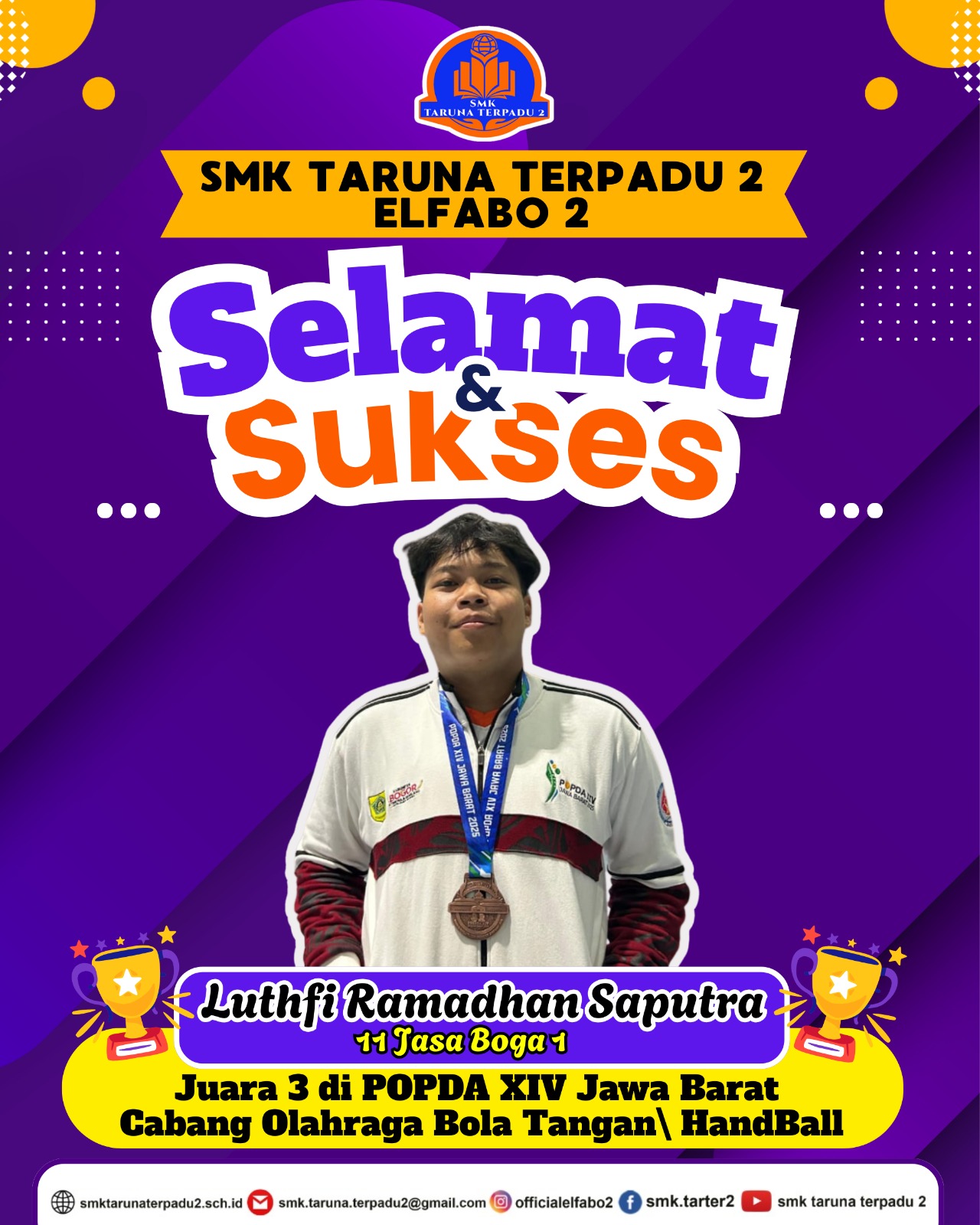 Juara POPDA XIV Jawa Barat Cabang Olahraga Bola Tangan / Handball